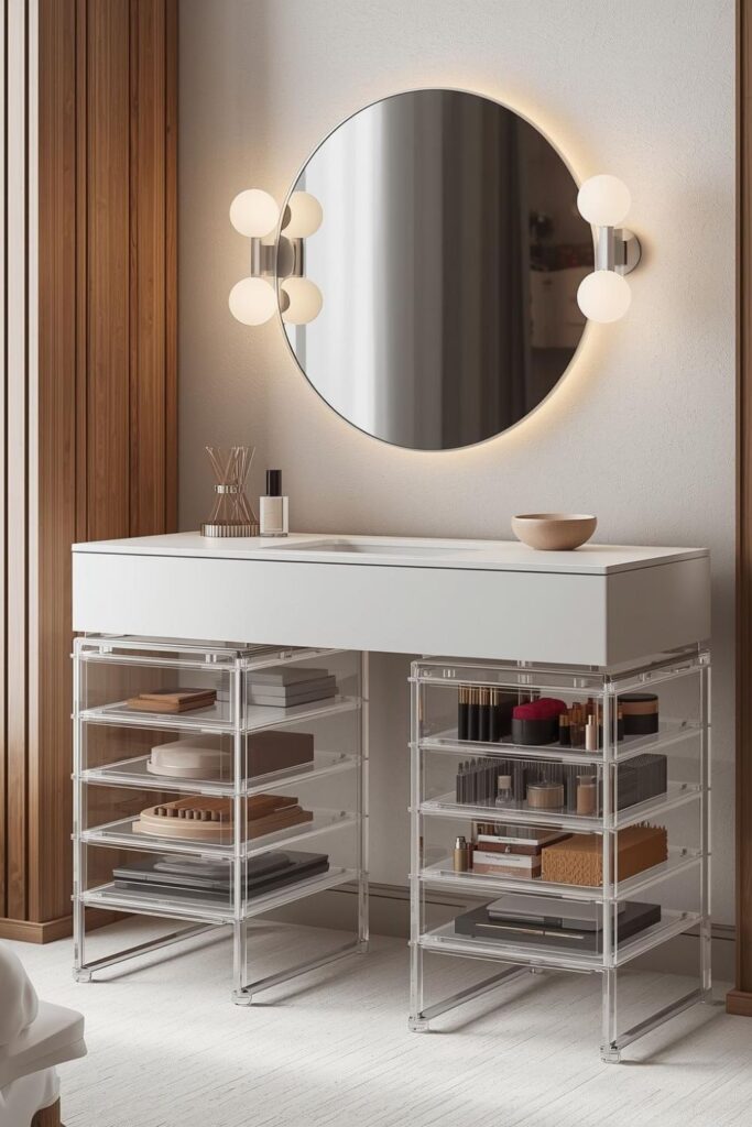 Clear Acrylic Drawer System for a Streamlined Everyday Routine