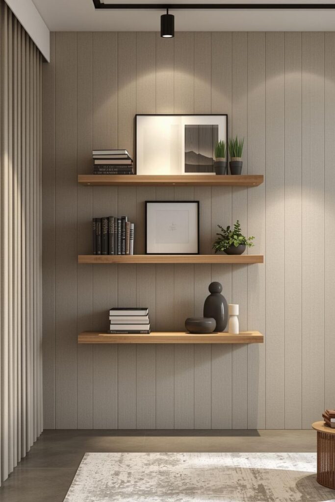 Floating Picture Ledge Wall Storage For Books And Frames
