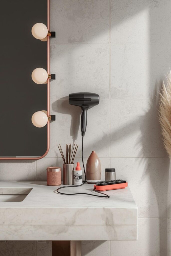Heat-Safe Hair Tool Dock to Eliminate Cord Chaos