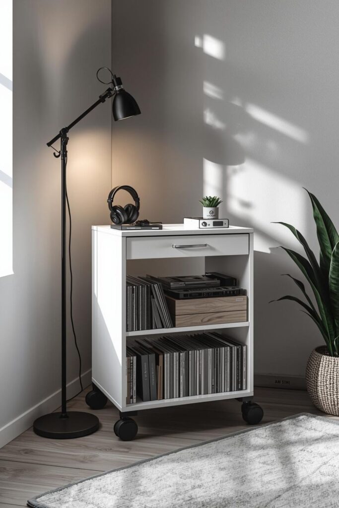 Rolling CD Cart For A Flexible Music Corner