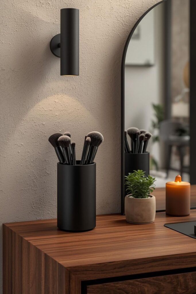 Rotating Brush Tower to Keep Tools Upright and Sanitized