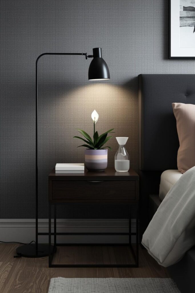 Soft Pastel Ombre Pot for a Calm Bedroom Nightstand Corner