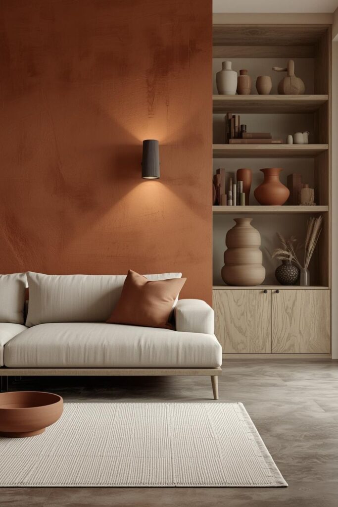 Sunbaked Terracotta Boho Space With Linen and Clay Textures