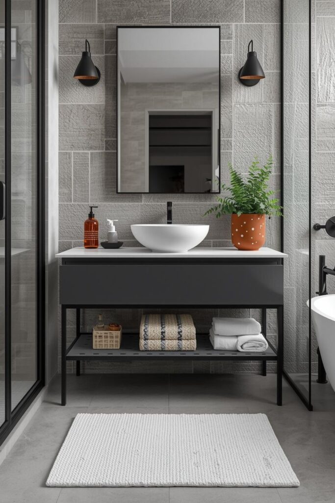 Tiny Polka-Dot Pot Cluster for a Bathroom Floating Shelf