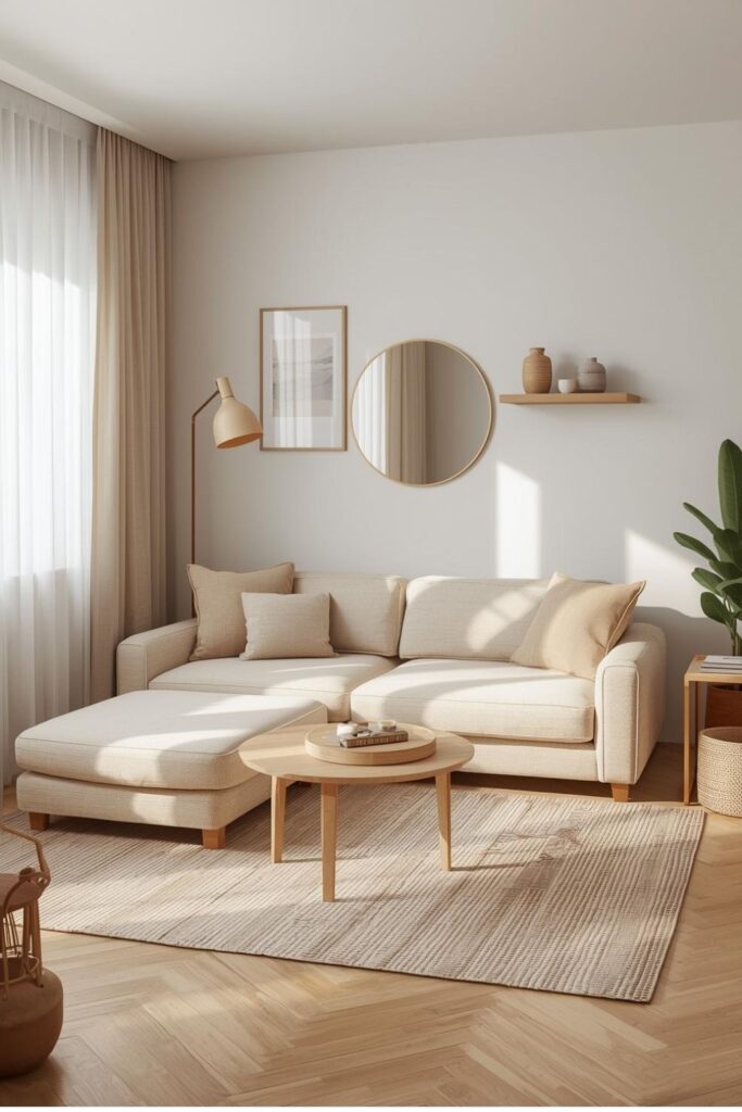 Compact Modular Sofa That Reconfigures for Guests and Workdays