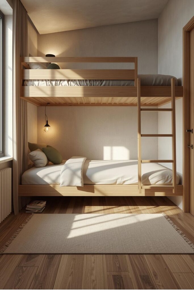 Corner Loft Bed Placement That Maximizes Open Floor Area