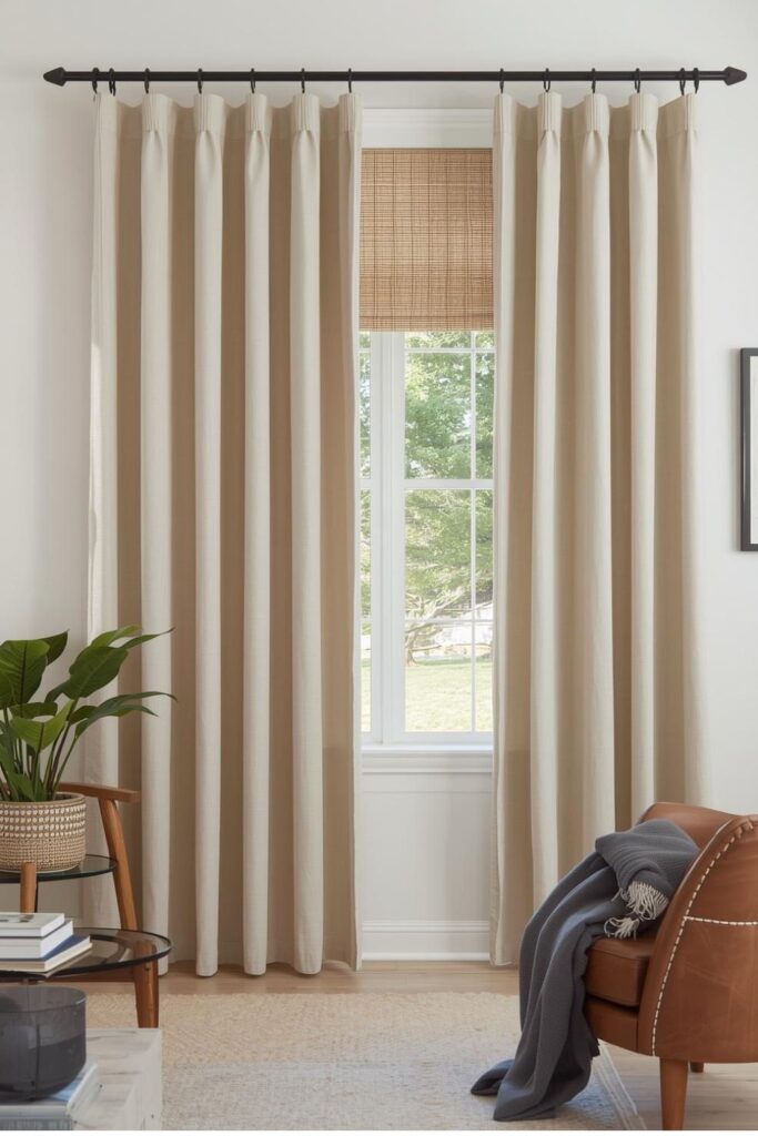 Outdoor-Inspired Canvas Curtains for a Relaxed, Casual Look