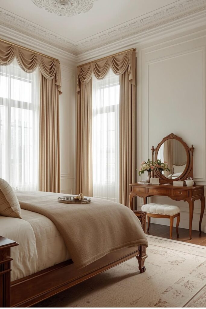  Victorian Vanity Table with Oval Mirror for a Daily Ritual Corner